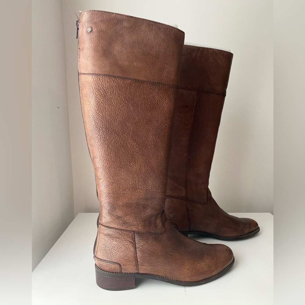Capodarte Women’s Vntge Brazilian Brown Leather Equestrian Knee High Boots US7-8